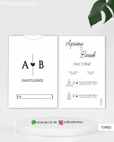 15002 Beyaz Zarflı Model