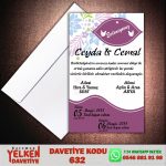 Beyaz Zarflı Davetiye - 632