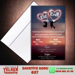 Beyaz Zarflı Davetiye - 637