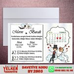 Beyaz Zarflı Davetiye - BY2803