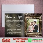Beyaz Zarflı Davetiye - BY2805
