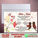 Beyaz Zarflı Davetiye - BY2837