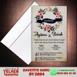 Beyaz Zarflı Davetiye - BY2884