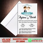 Beyaz Zarflı Davetiye - BY2890