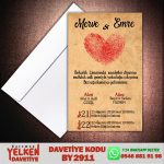 Beyaz Zarflı Davetiye - BY2911