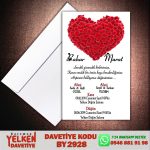 Beyaz Zarflı Davetiye - BY2928