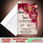 Beyaz Zarflı Davetiye - BY2992