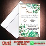 Beyaz Zarflı Davetiye - BY3003