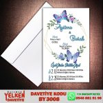 Beyaz Zarflı Davetiye - BY3008
