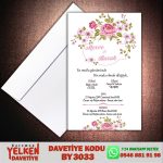 Beyaz Zarflı Davetiye - BY3033