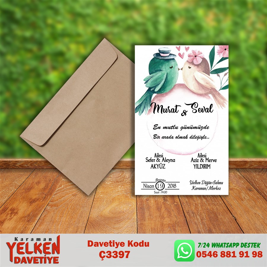 Ç 3397 Çaycuma Zarflı - Ç3397 - Görsel 1
