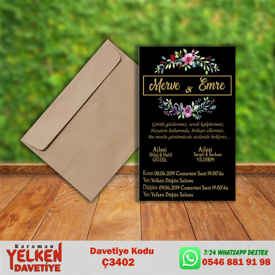 Ç 3402 Çaycuma Zarflı - Ç3402 - Görsel 1