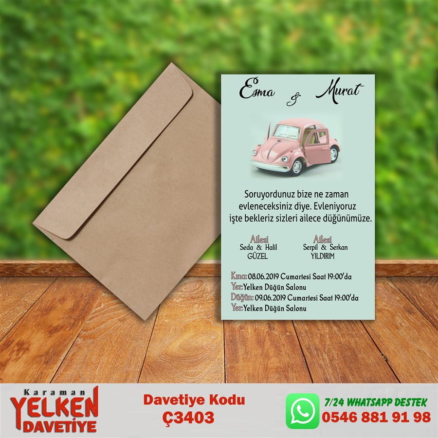 Ç 3403 Çaycuma Zarflı - Ç3403 - Görsel 1