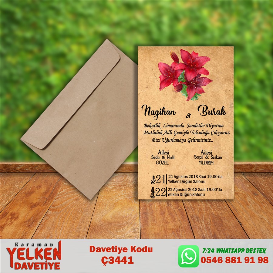 Ç 3441 Çaycuma Zarflı - Ç3441 - Görsel 1