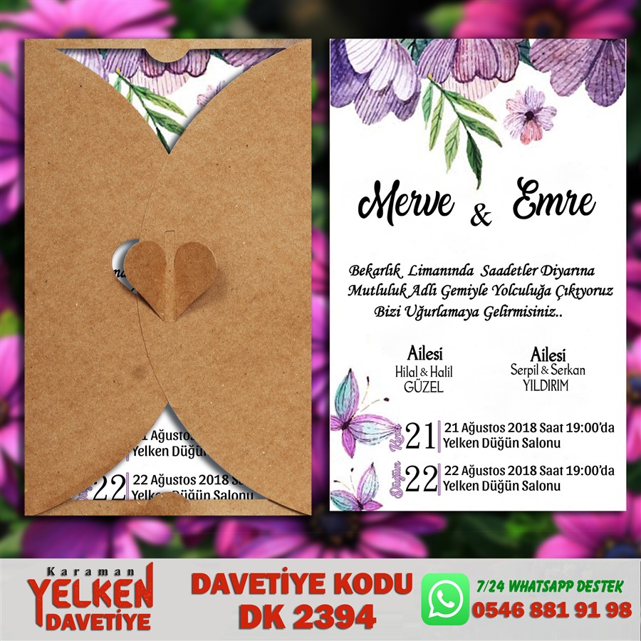 DK 2394 Kelebek Kraft - DK2394 - Görsel 1
