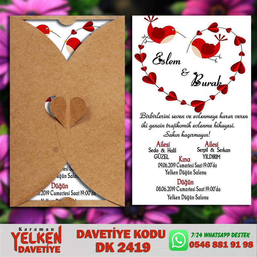 DK 2419 Kelebek Kraft - DK2419 - Görsel 1