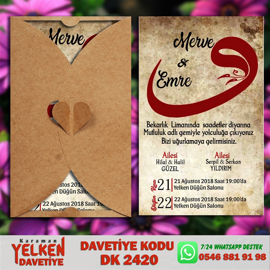 DK 2420 Kelebek Kraft - DK2420 - Görsel 1