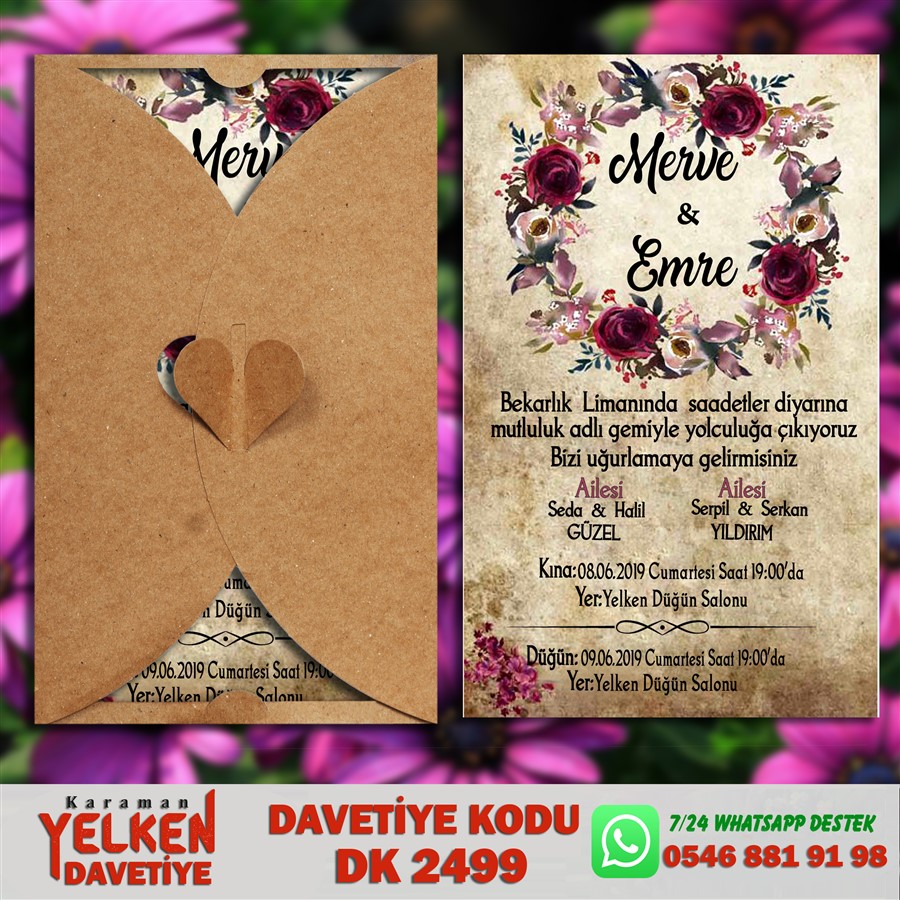 DK 2499 Kelebek Kraft - DK2499 - Görsel 1