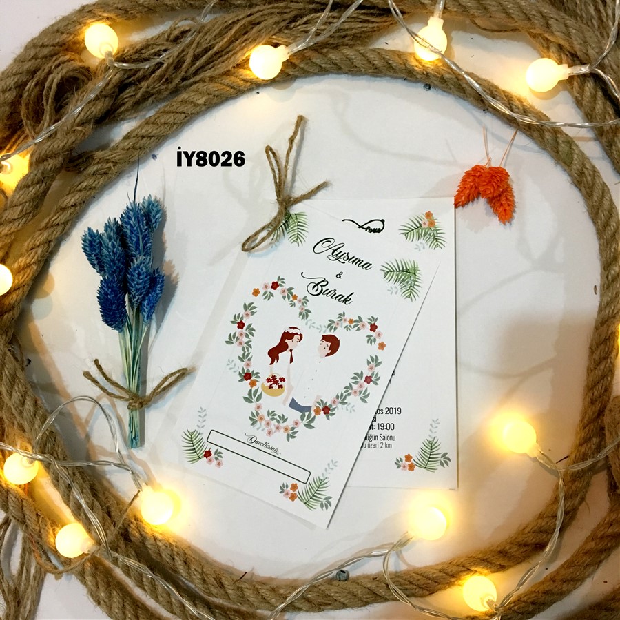 İY8026 İkili Davetiye - IY8026 - Görsel 1