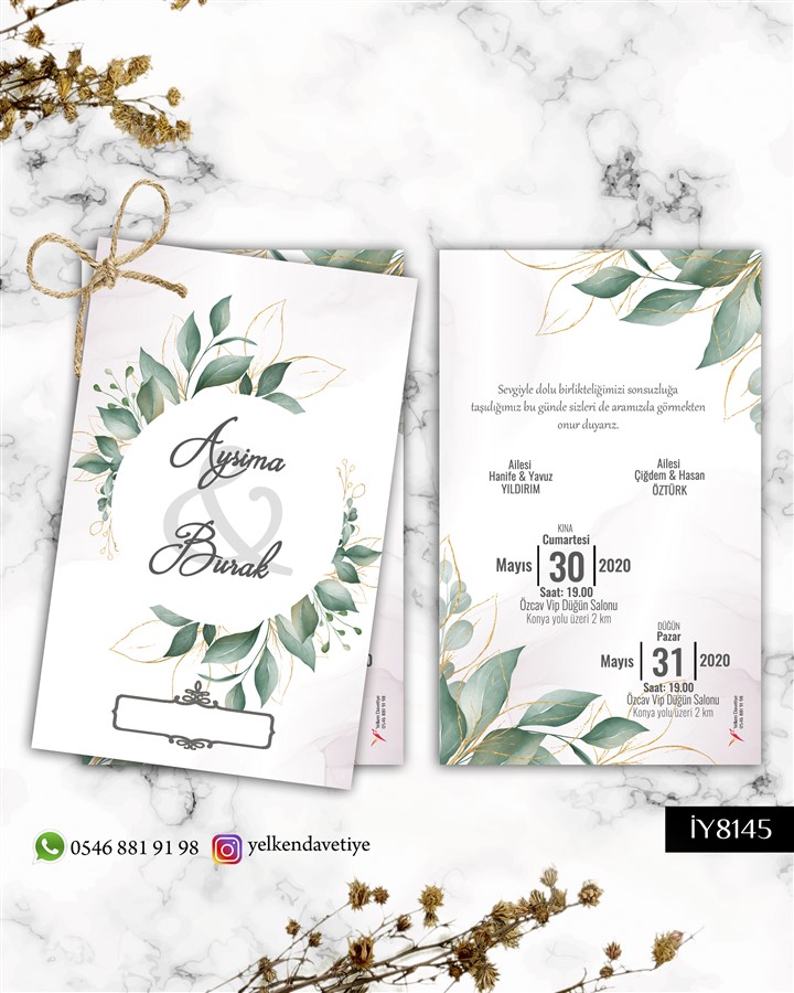 İY8145 İkili Davetiye - IY8145 - Görsel 1
