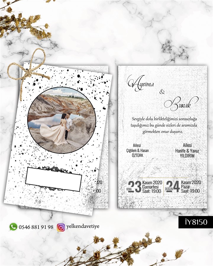 İY8150 İkili Davetiye - IY8150 - Görsel 1