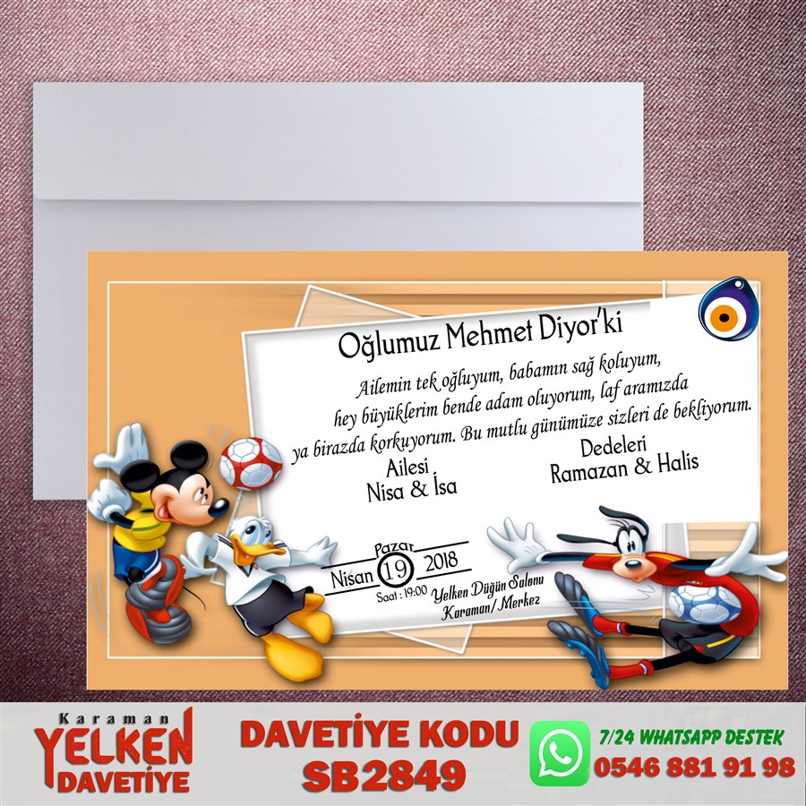 SB2849 Beyaz Zarflı Sünnet - SB2849 - Görsel 1