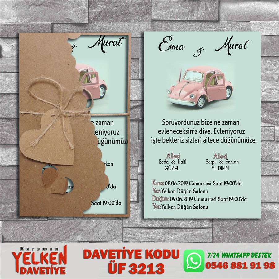 ÜF 3213 Flower Kraft Zarflı Modeller - ÜF3213 - Görsel 1