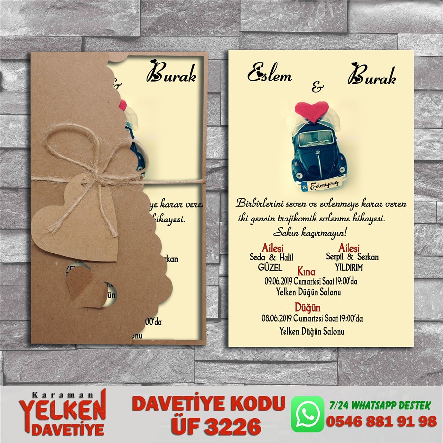 ÜF 3226 Flower Kraft Zarflı Modeller - ÜF3226 - Görsel 1